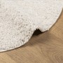 Tappeto Shaggy PAMPLONA a Pelo Lungo Moderno Crema Ø 120 cm