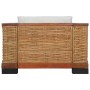 Poltrona con Cuscini Marrone in Rattan Naturale