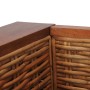 Poltrona con Cuscini Marrone in Rattan Naturale