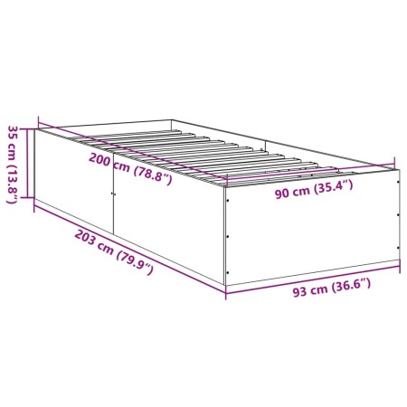 Giroletto Bianco 90x200 cm in Legno Multistrato