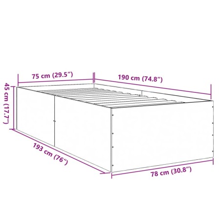 Giroletto Rovere Fumo 75x190 cm in Legno Multistrato