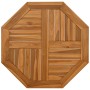 Piano per Tavolo 70x70x2,5 cm Ottagonale Legno Massello di Teak