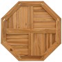 Piano per Tavolo 70x70x2,5 cm Ottagonale Legno Massello di Teak