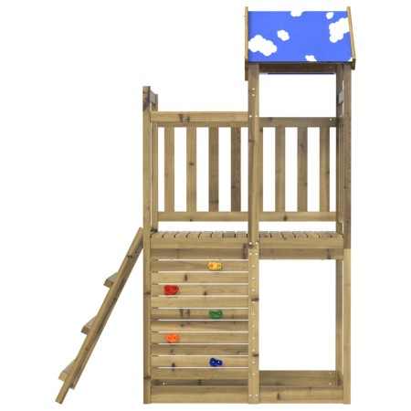 Torre da Gioco con Arrampicata 110,5x52,5x215cm Pino Impregnato