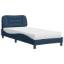 Letto con Materasso Blu 80x200 cm in Tessuto