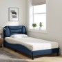 Letto con Materasso Blu 80x200 cm in Tessuto