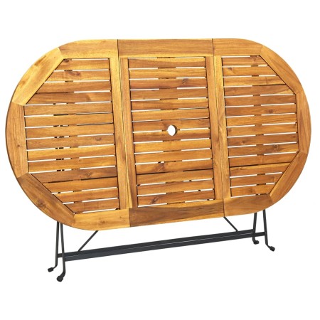 Tavolo da Giardino 160x85x74 cm Legno Massello di Acacia Ovale