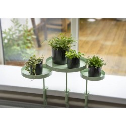 Esschert Design Vassoio per Piante con Morsetto Rotondo Verde M