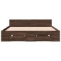 Giroletto Cassetti Rovere Marrone 135x190 cm Legno Multistrato