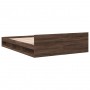 Giroletto Cassetti Rovere Marrone 135x190 cm Legno Multistrato