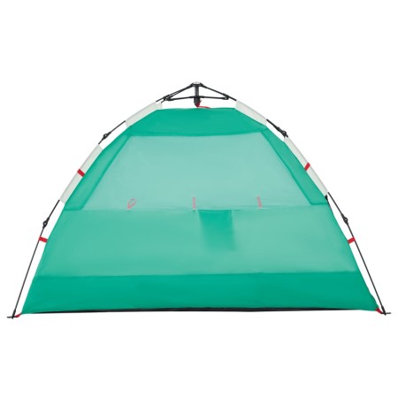 Tenda da Spiaggia 2 Persone Verde Rilascio Rapido Impermeabile