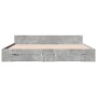 Giroletto Cassetti Grigio Cemento 200x200 cm Legno Multistrato