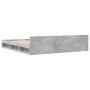 Giroletto Cassetti Grigio Cemento 200x200 cm Legno Multistrato