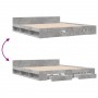 Giroletto Cassetti Grigio Cemento 200x200 cm Legno Multistrato