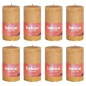 Bolsius Candele Rustiche a Colonna Shine 8 pz 100x50 mm Giallo Favo