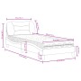 Letto con Materasso Marrone Scuro 90x200 cm in Tessuto