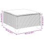 Set Divani da Giardino 4 pz con Cuscini in Polyrattan Grigio