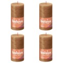 Bolsius Candele Rustiche a Colonna Shine 4pz 130x68mm Marrone Speziato