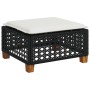 Set Divani da Giardino con Cuscini 7pz Nero Polyrattan