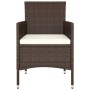 Set Divani da Giardino 5 pz in Polyrattan Marrone