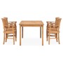 Set da Pranzo da Giardino 5 pz in Legno Massello di Teak