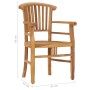 Set da Pranzo da Giardino 5 pz in Legno Massello di Teak