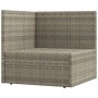 Set Divani da Giardino 5 pz con Cuscini in Polyrattan Grigio