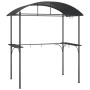 Gazebo Barbecue Ripiani Laterali Antracite 220x115x230 Acciaio