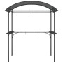 Gazebo Barbecue Ripiani Laterali Antracite 220x115x230 Acciaio