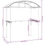 Gazebo Barbecue Ripiani Laterali Antracite 220x115x230 Acciaio