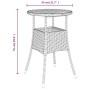 Set Bistrò da Giardino 3 pz con Cuscini in Polyrattan Grigio