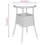 Set Bistrò da Giardino 3 pz con Cuscini in Polyrattan Grigio