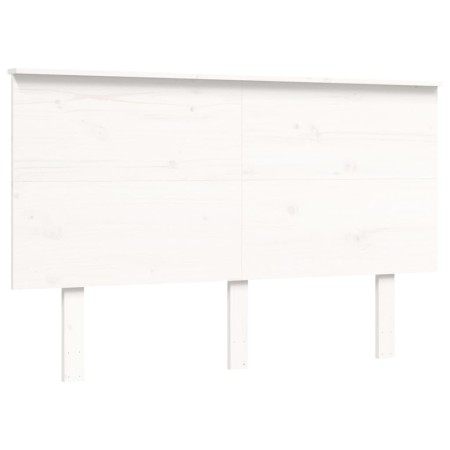 Giroletto con Testiera Bianco 140x200 cm in Legno Massello