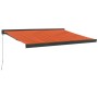 Tenda Retrattile Arancione e Marrone 3x2,5m Tessuto e Alluminio