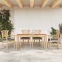 Set da Pranzo per Giardino 5 pz in Legno Massello di Teak