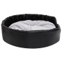 Lettino per Cani Nero e Grigio 90x79x20 cm Peluche e Similpelle