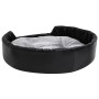 Lettino per Cani Nero e Grigio 90x79x20 cm Peluche e Similpelle