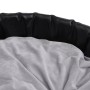 Lettino per Cani Nero e Grigio 90x79x20 cm Peluche e Similpelle