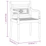Set da Pranzo per Giardino 9 pz in Legno Massello di Teak