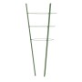 Supporti Piante da Giardino con 3 Anelli 5pz Verde 60cm Acciaio