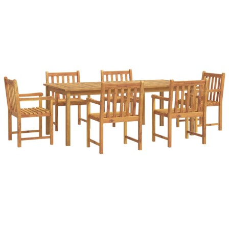 Set da Pranzo da Giardino 7 pz in Legno Massello di Acacia