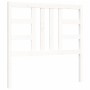 Giroletto con Testiera Bianco 90x200 cm in Legno Massello
