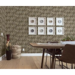 DUTCH WALLCOVERINGS Carta da Parati Galactic Marrone e Bianco