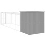 Casetta Cani Corsa Grigio Chiaro 165x659x181 cm Acciaio Zincato