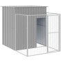 Casetta Cani Corsa Grigio Chiaro 165x659x181 cm Acciaio Zincato