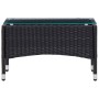 Set Divani da Giardino 2 pz con Cuscino in Polyrattan Nero