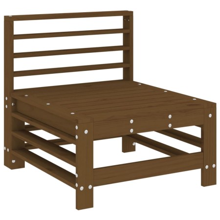 Set Salotto da Giardino 4 pz Miele in Legno Massello di Pino