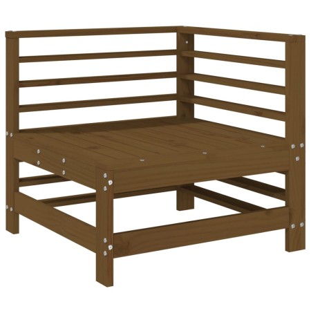 Set Salotto da Giardino 4 pz Miele in Legno Massello di Pino