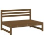 Set Salotto da Giardino 6 pz Miele in Legno Massello di Pino