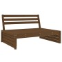 Set Salotto da Giardino 2 pz Miele in Legno Massello di Pino